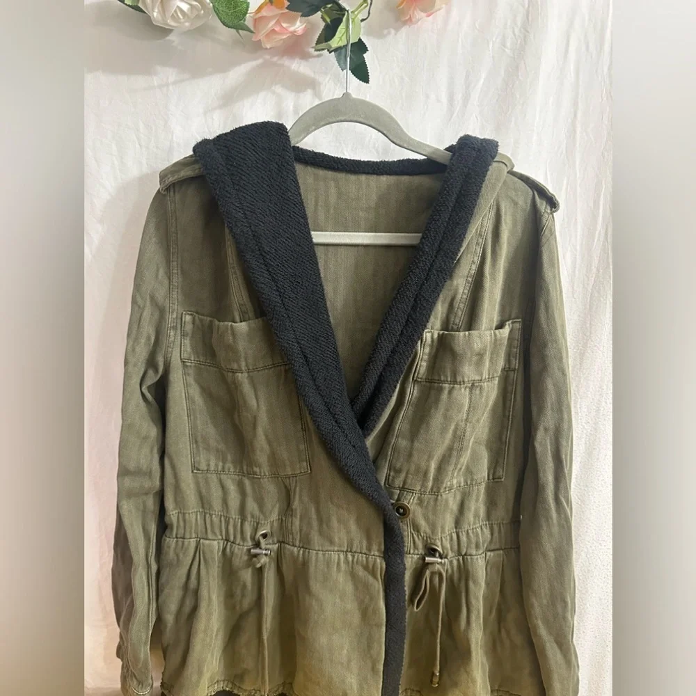 Free people drawcord waist slouchy jacket